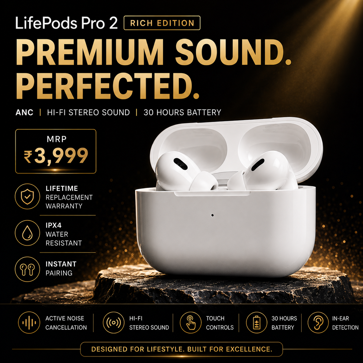 LifePods Pro 2 : Rich Edition (ORIGINAL, NOT CLONE) with Lifetime Replacement Warranty